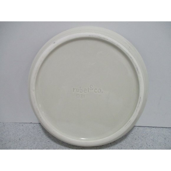 *Collectible 'rubel & co.' Cream Glazed with Blue Bird Design Round Plate - Picture 4 of 7